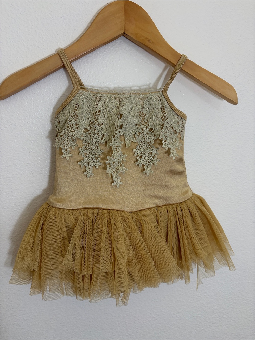 Dollcake Gold Lace Ballerina Dance Tutu Costume Dress